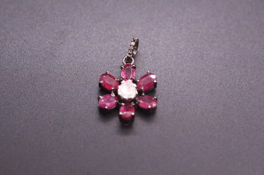 RUBY AND POLKI PENDANT