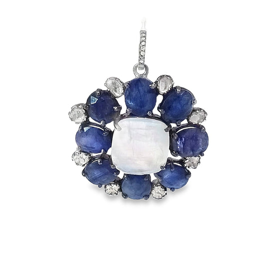 SAPPHIRE AND POLKI PENDANT