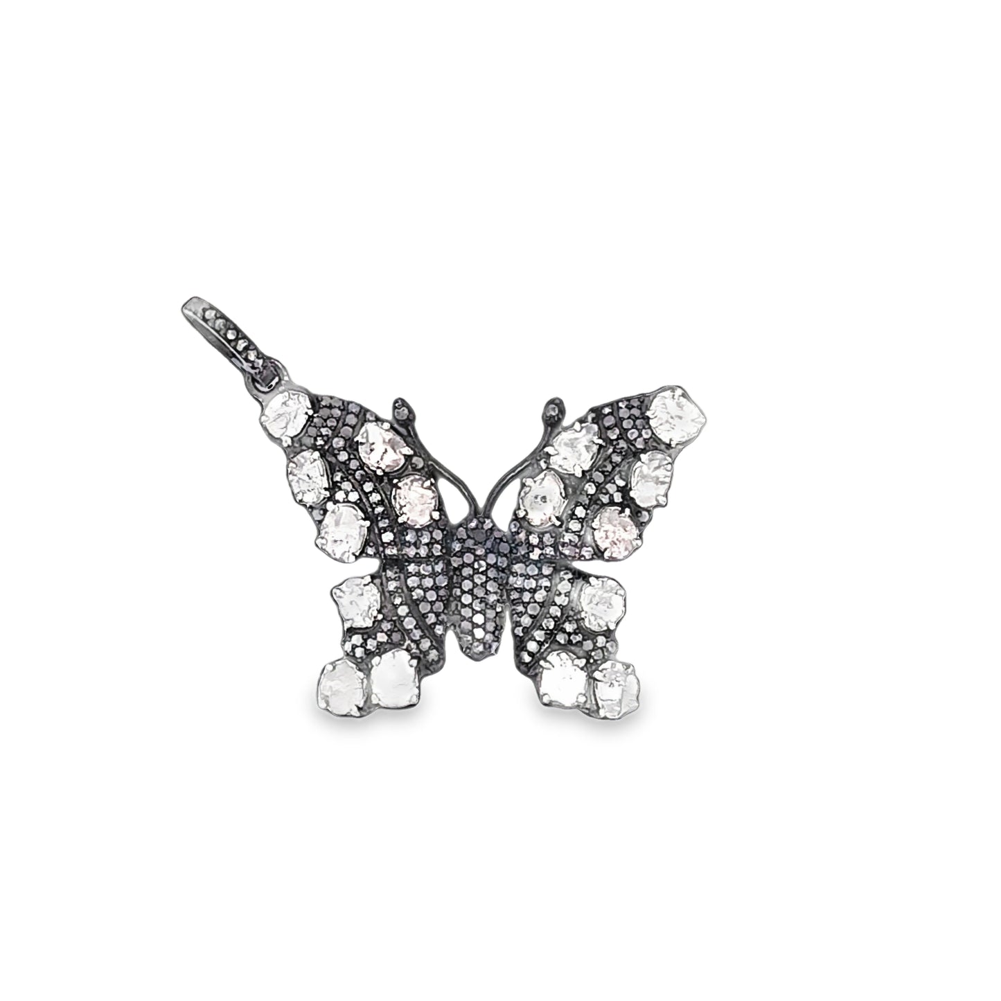 POLKI AND DIAMOND BUTTERFLY PENDANT