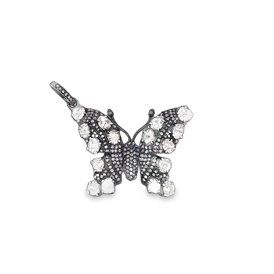 POLKI AND DIAMOND BUTTERFLY PENDANT