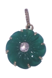 Polki Flower Pendant