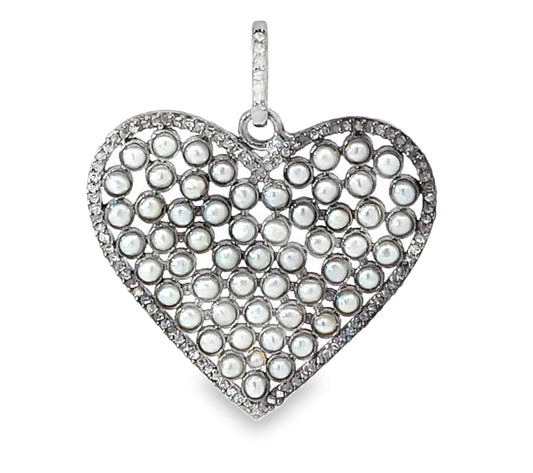 Heart Shaped Pearl Pendant