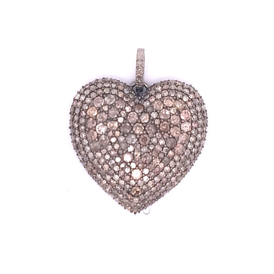 Pave Diamond Heart Pendant