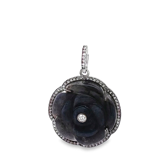 Labro And Diamond Flower Charm