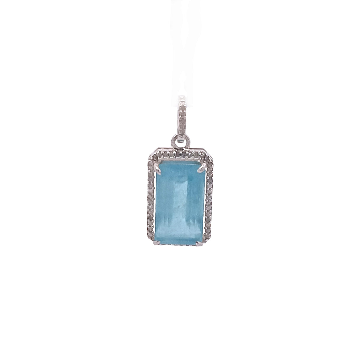 Diamond & Aquamarine Charm