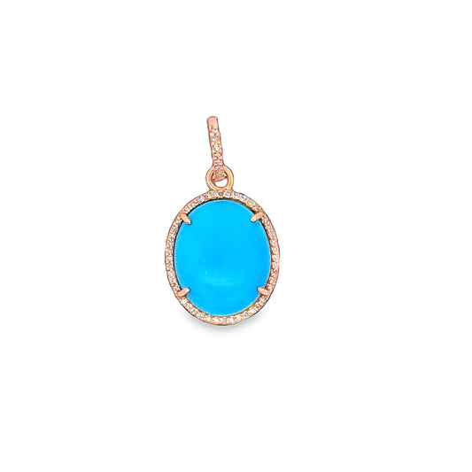 Diamond and Turquoise Charm