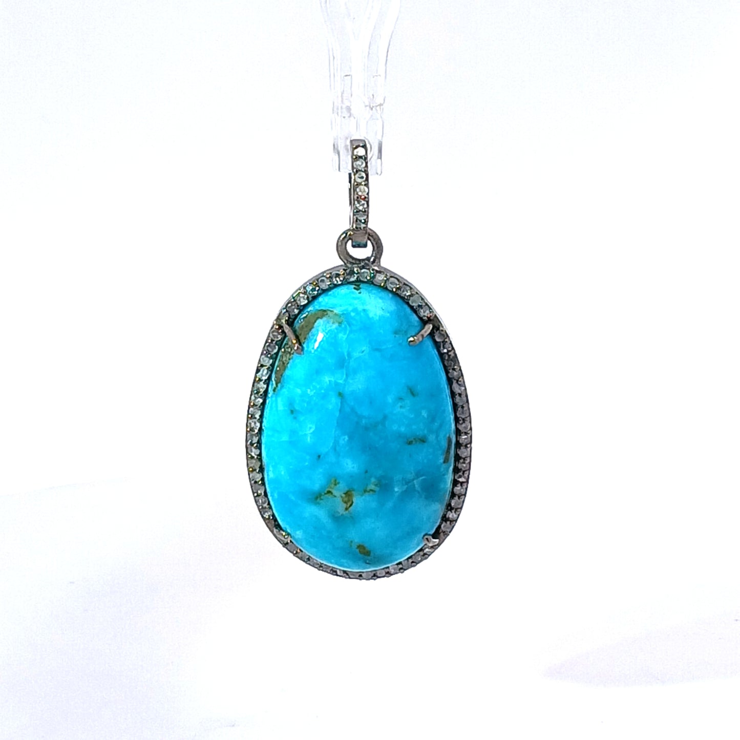 Turquoise and Diamond Pendant