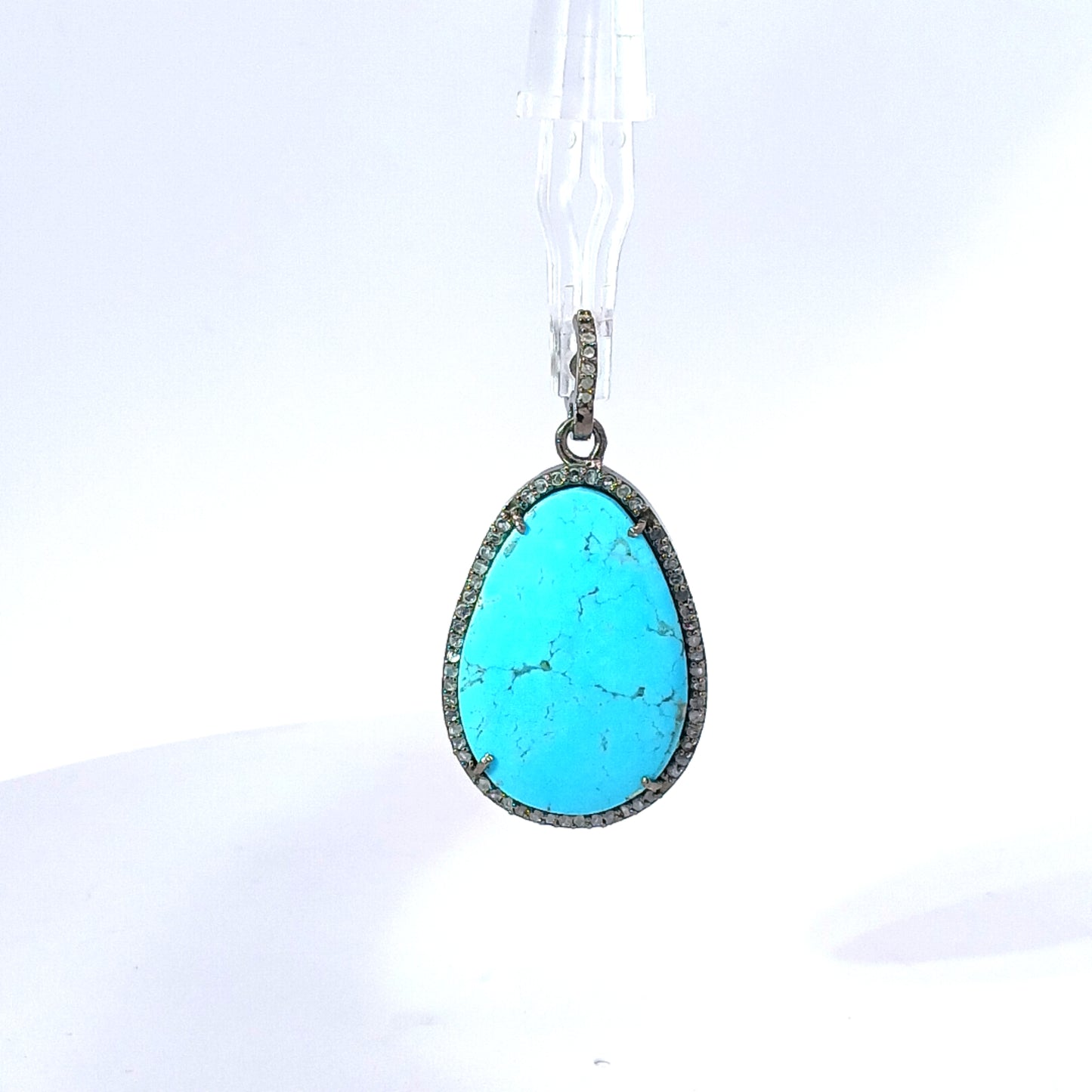 Turquoise and Diamond Pendant