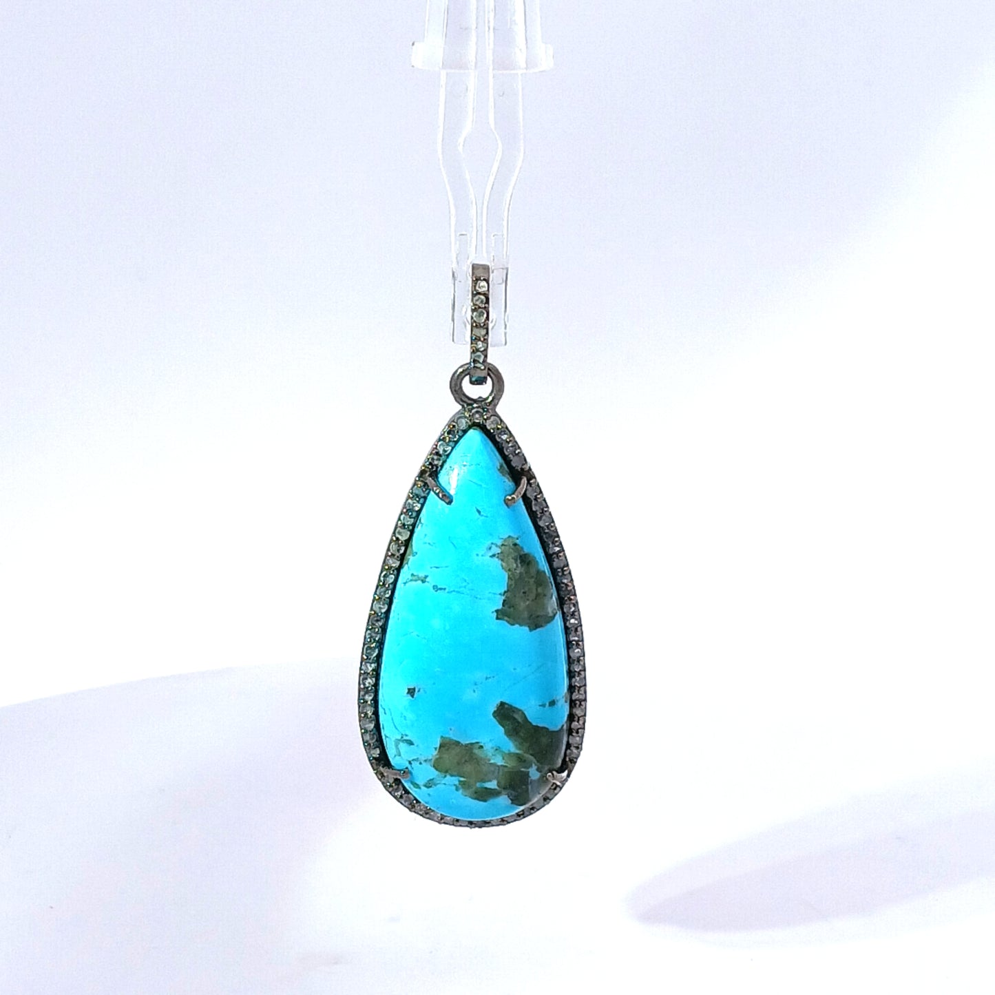 Turquoise and Diamond Pendant