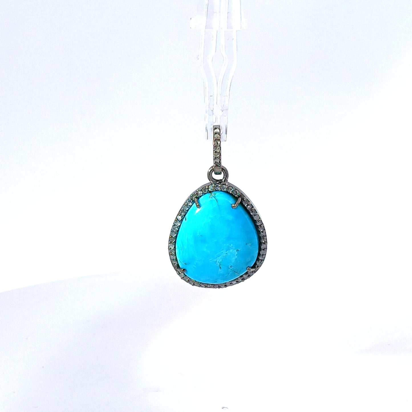 Turquoise and Diamond Pendant