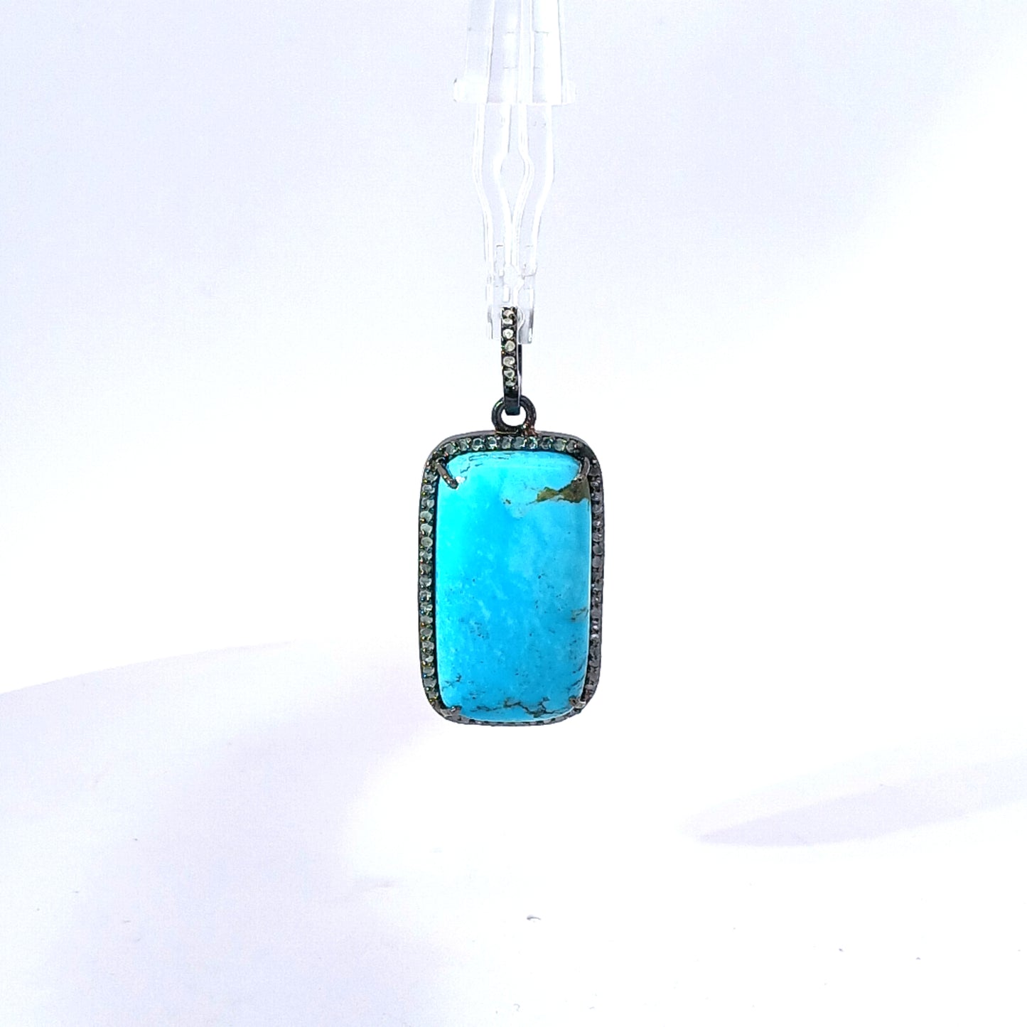 Turquoise and Diamond Pendant