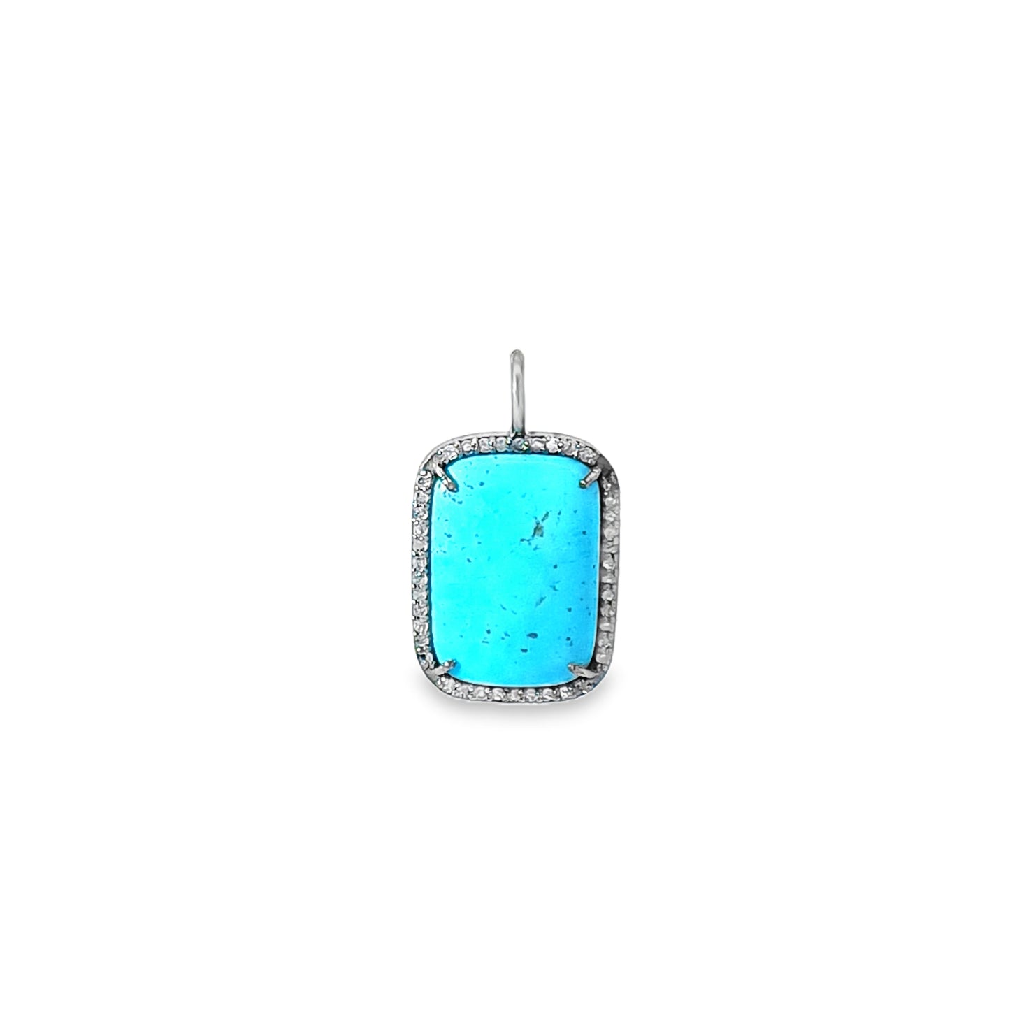 Turquoise and Diamond Pendant