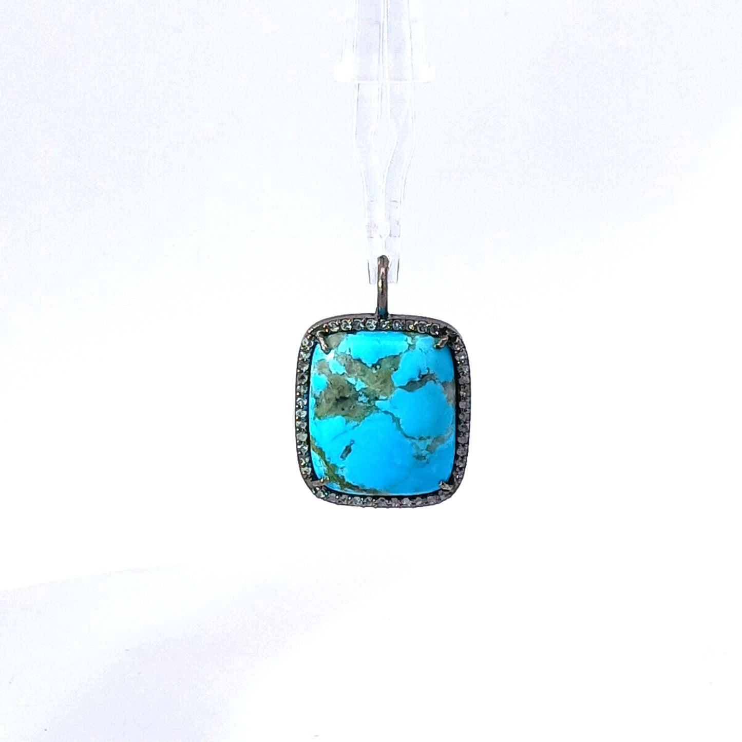 Turquoise and Diamond Pendant