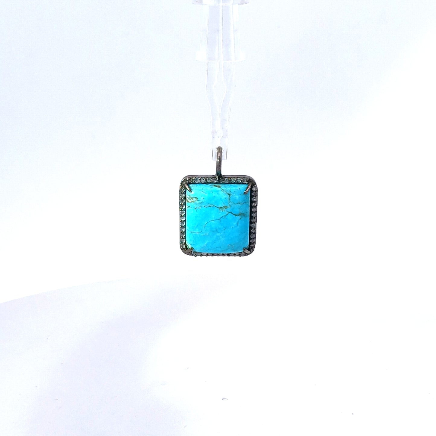 Turquoise and Diamond Pendant