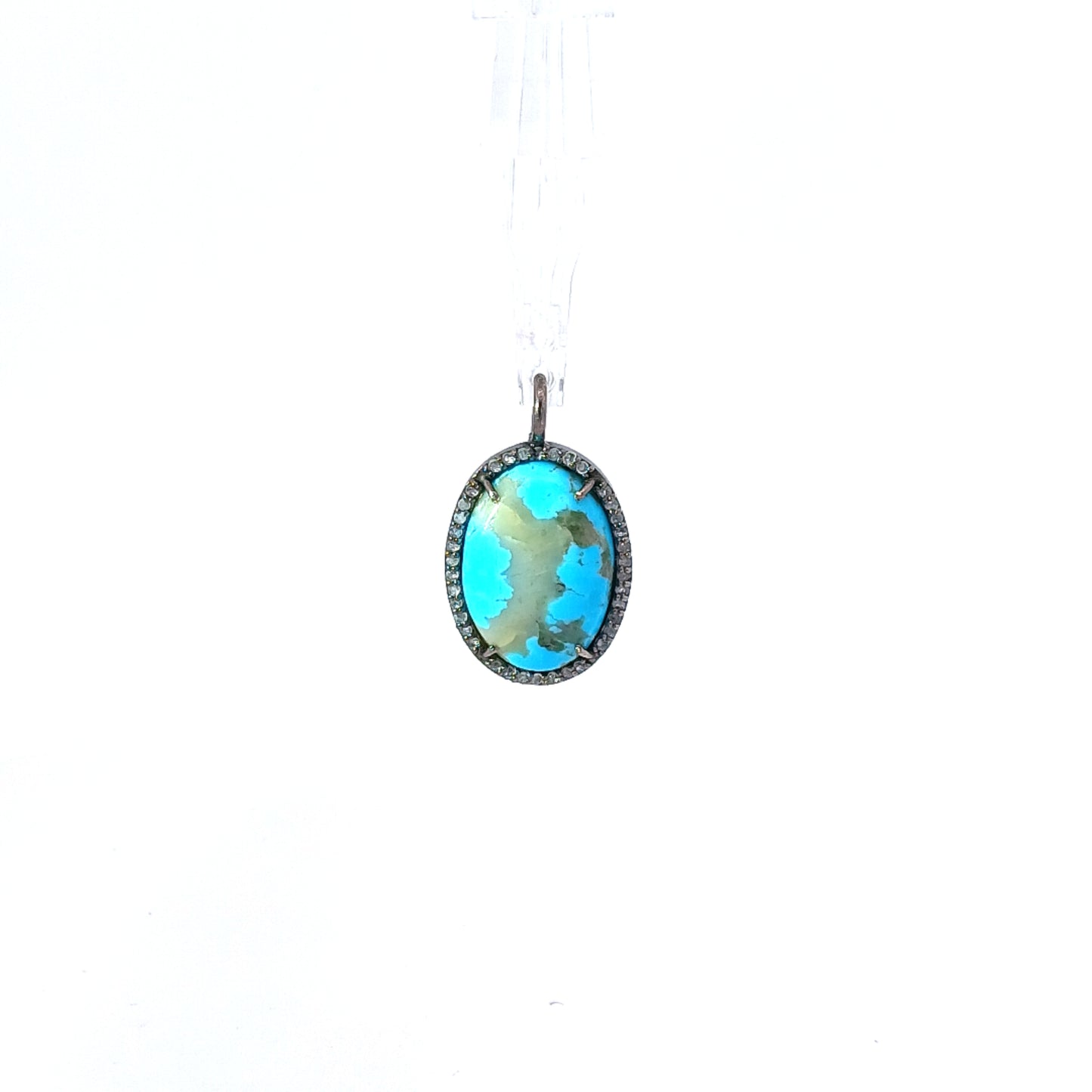 Turquoise and Diamond Pendant