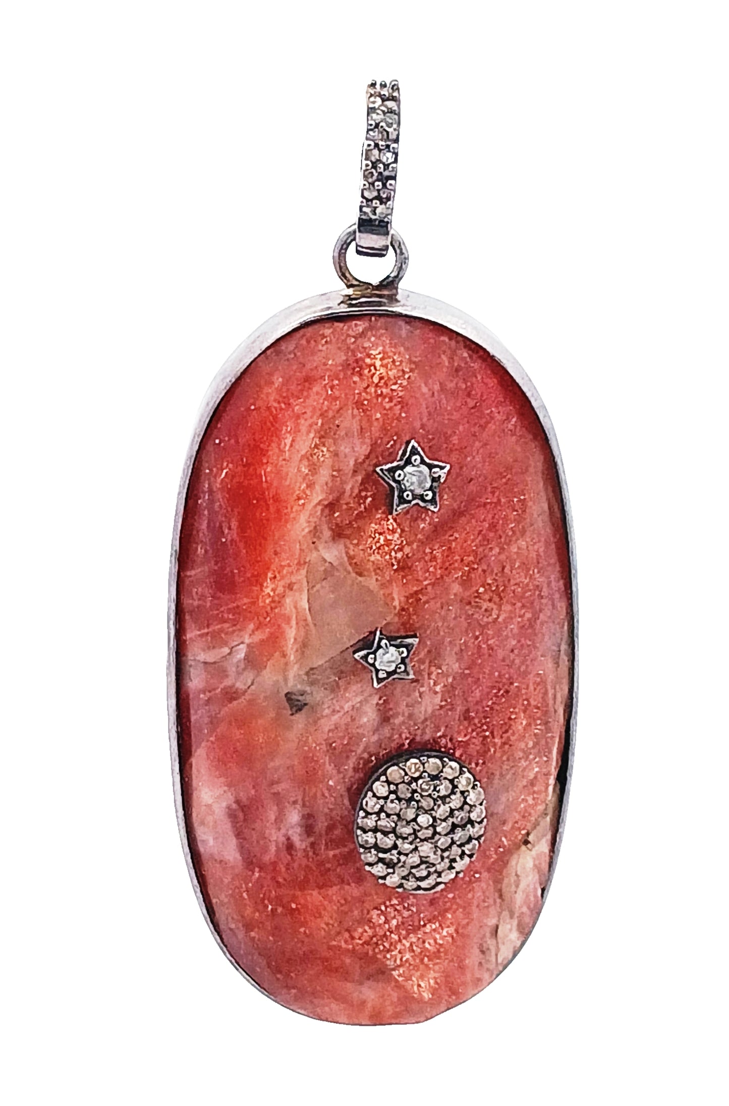 Diamond & Sun Stone Pendant