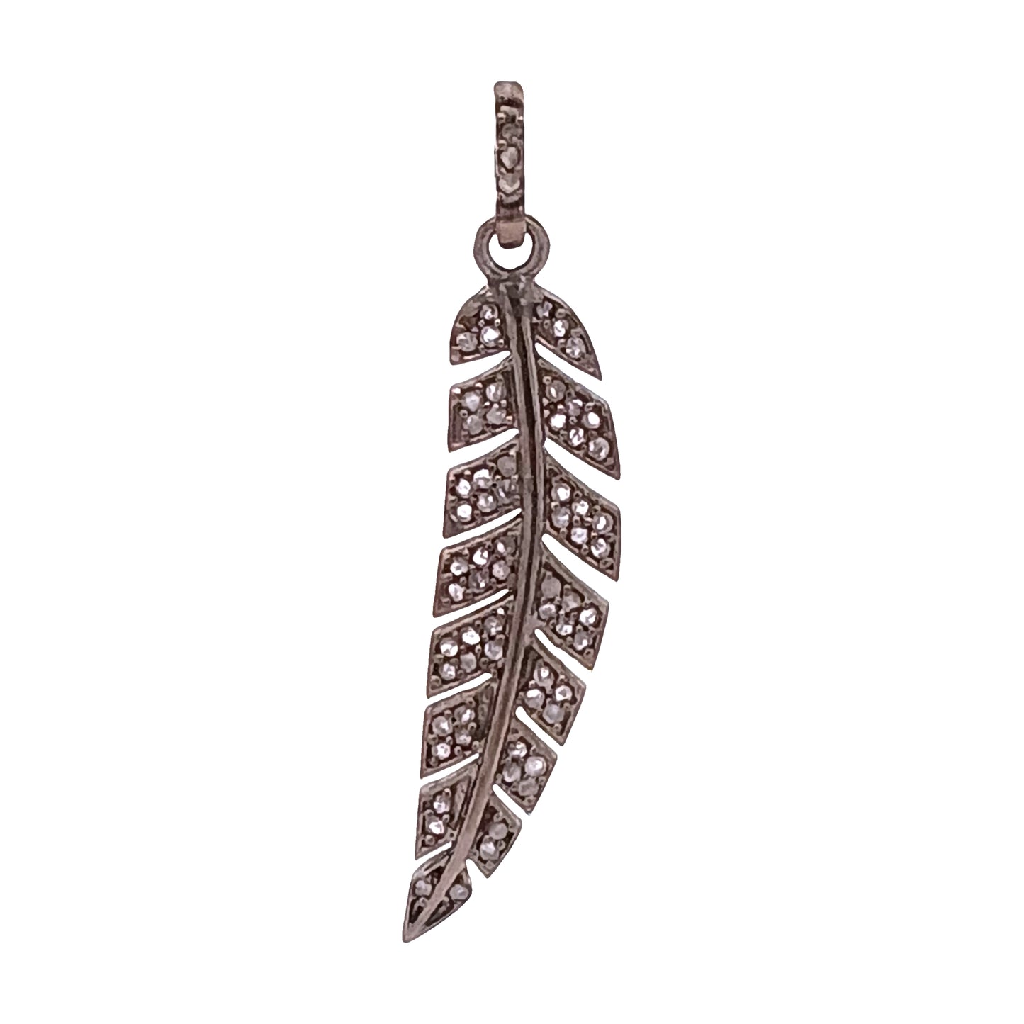 Diamond Feather Pendant