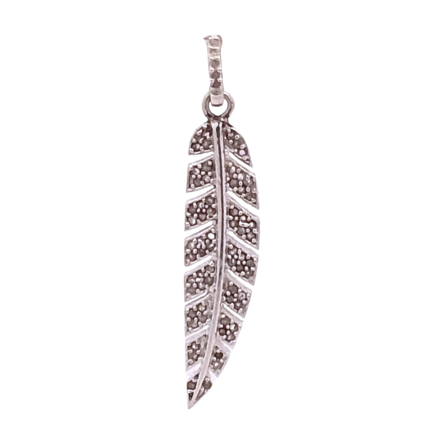 Diamond Feather Pendant