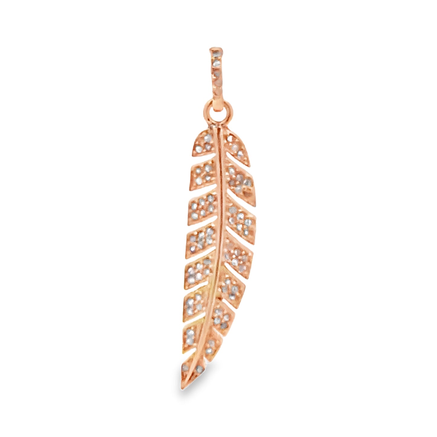 Diamond Feather Pendant