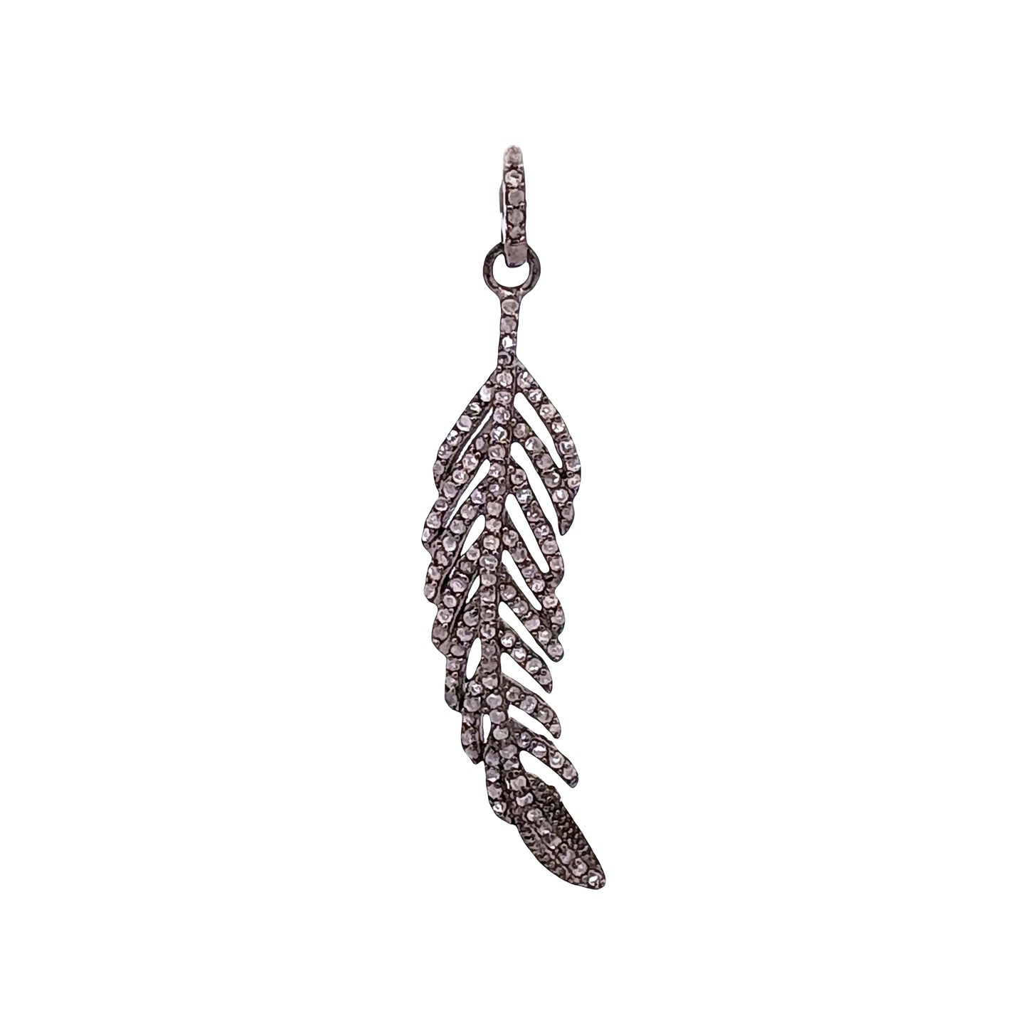 Diamond Feather Pendant