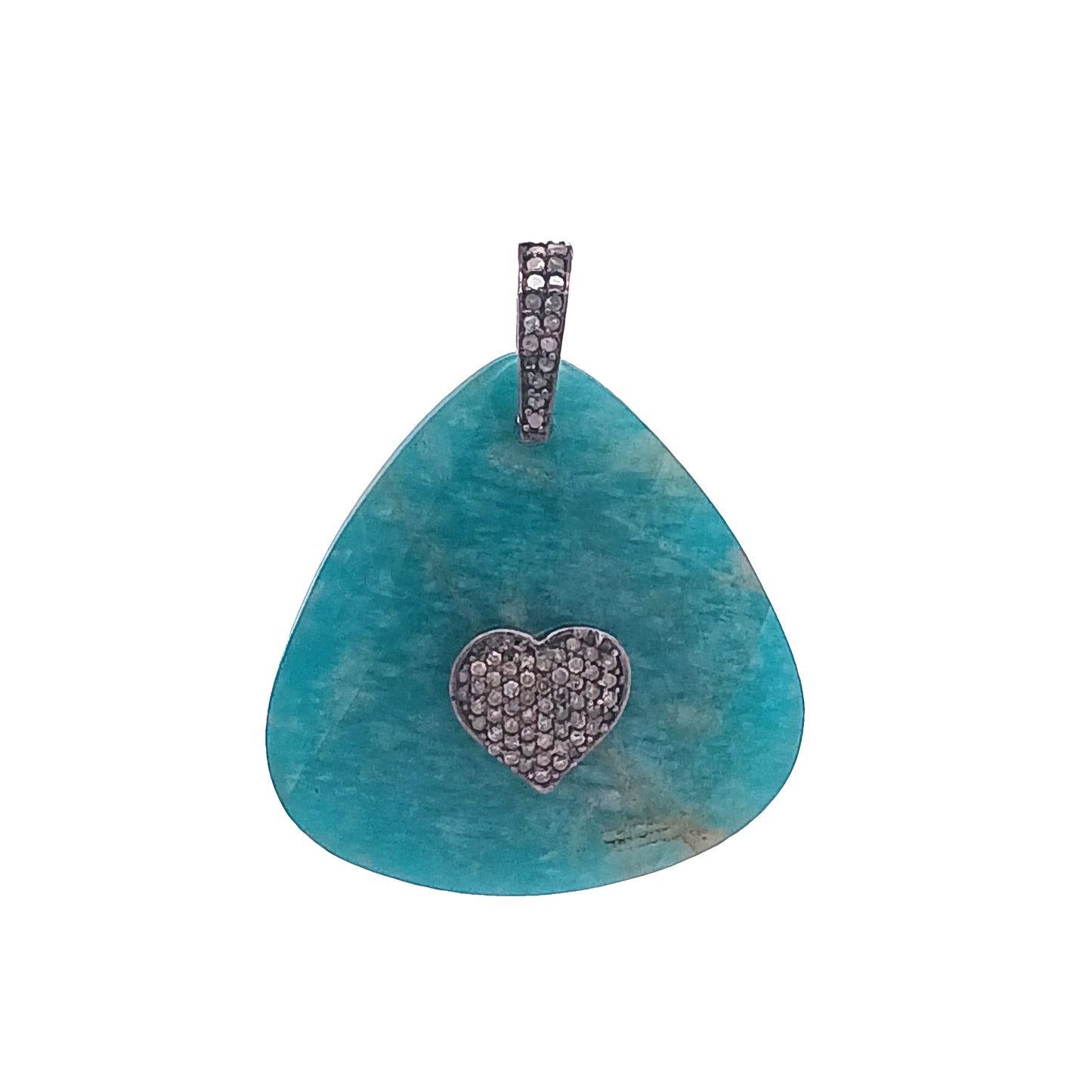 Diamond & Amazonite Pendant