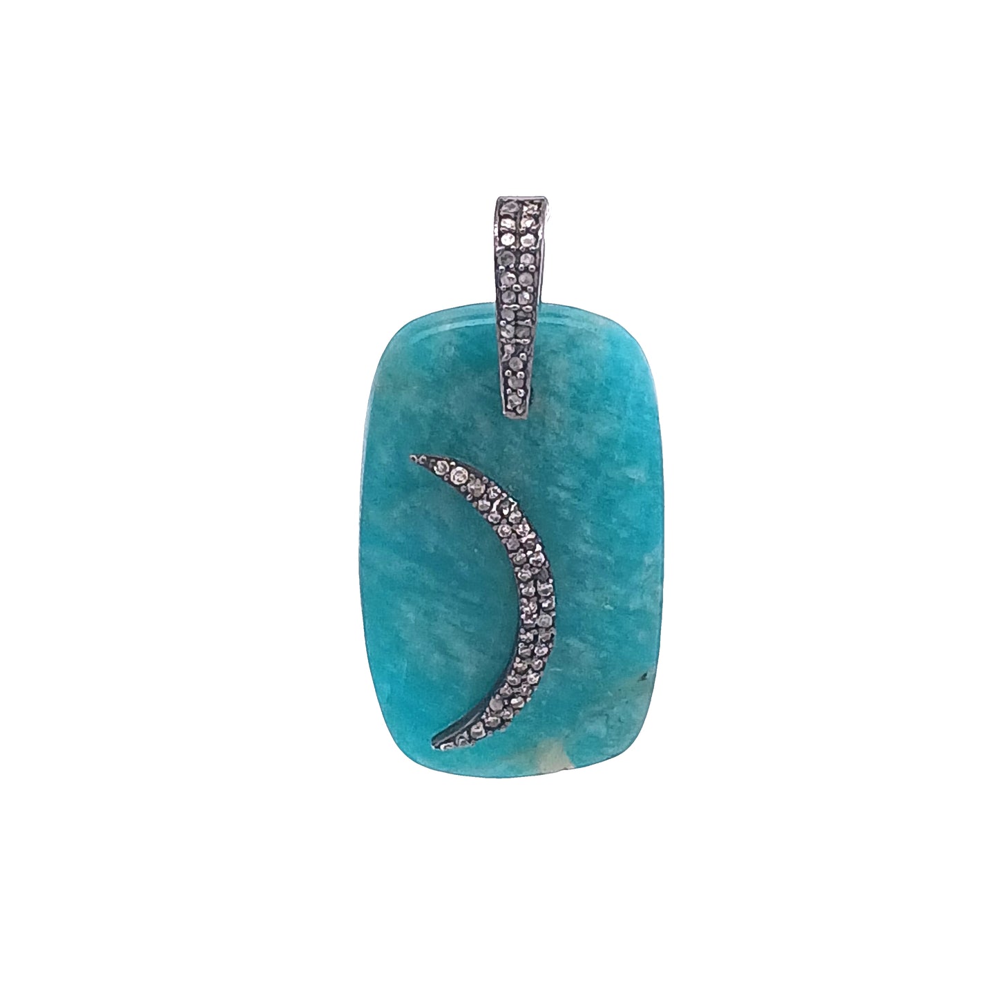 Diamond & Amazonite Pendant