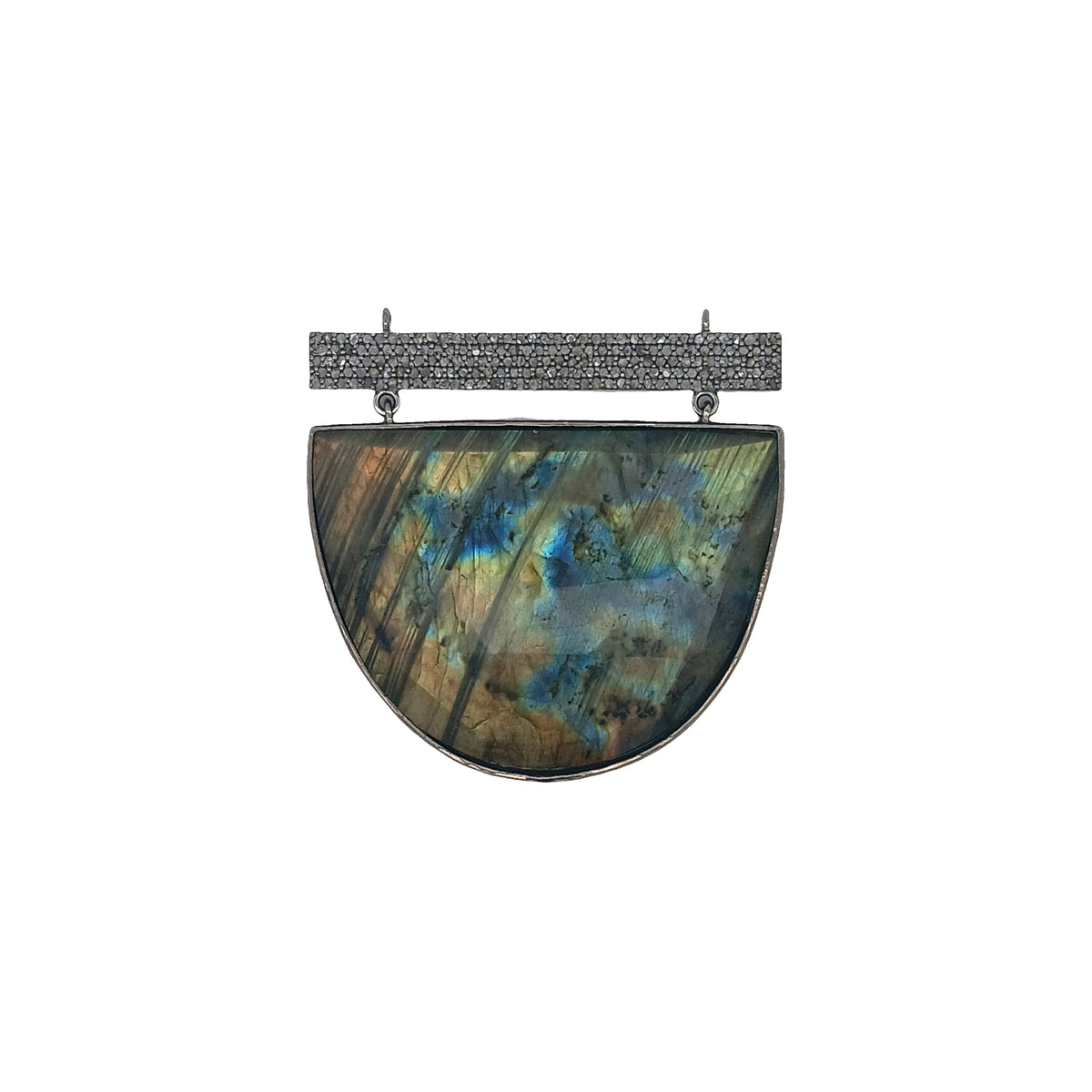 Diamond & Labradorite Pendant