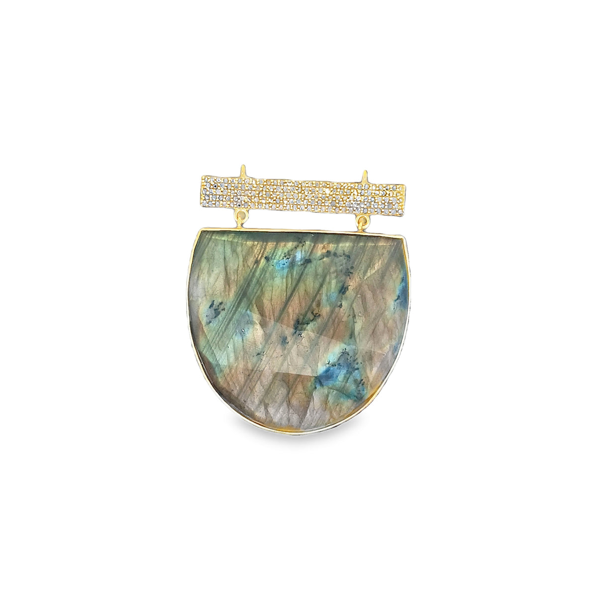 Diamond & Labradorite Pendant