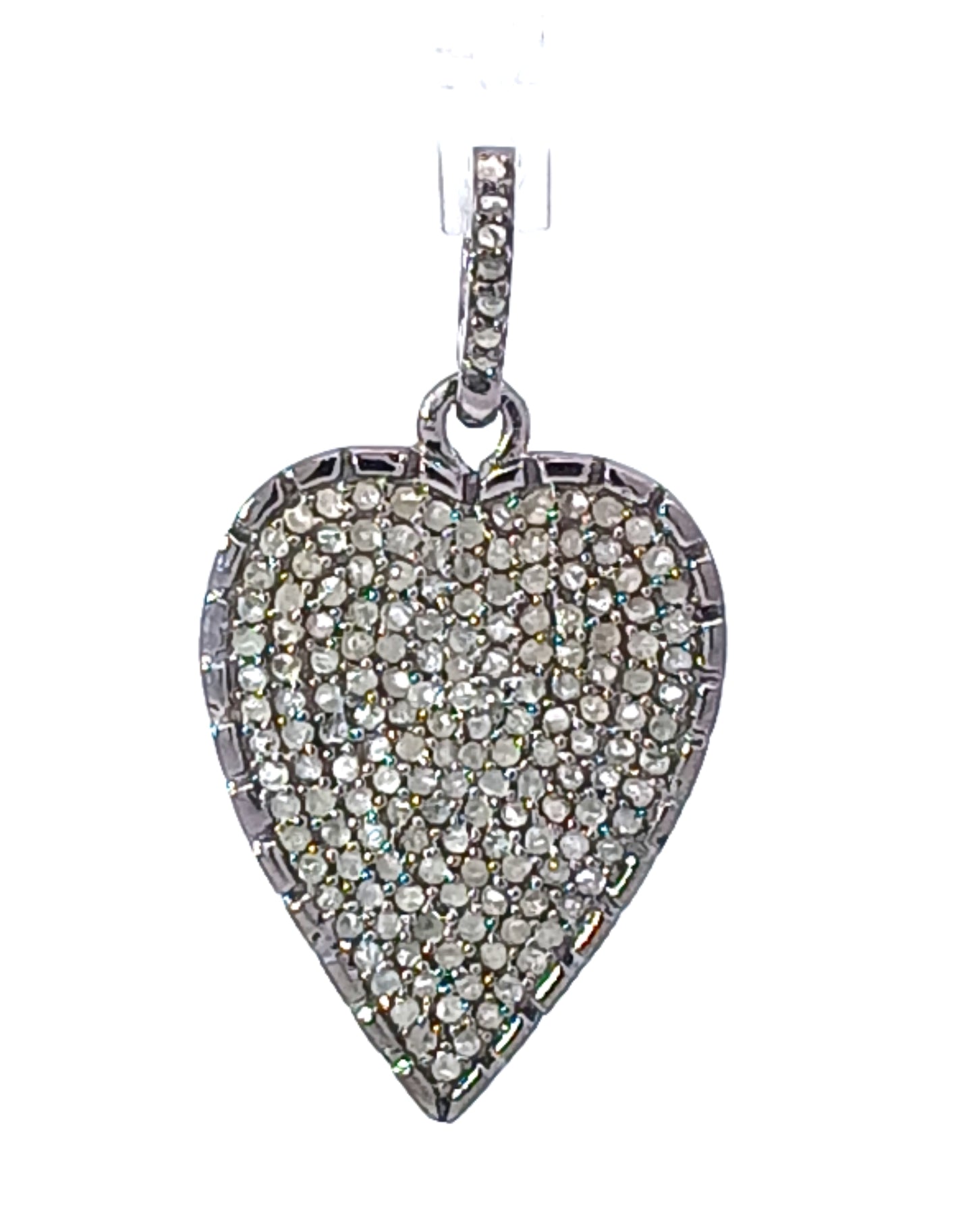 Pave Diamond Heart Pendant