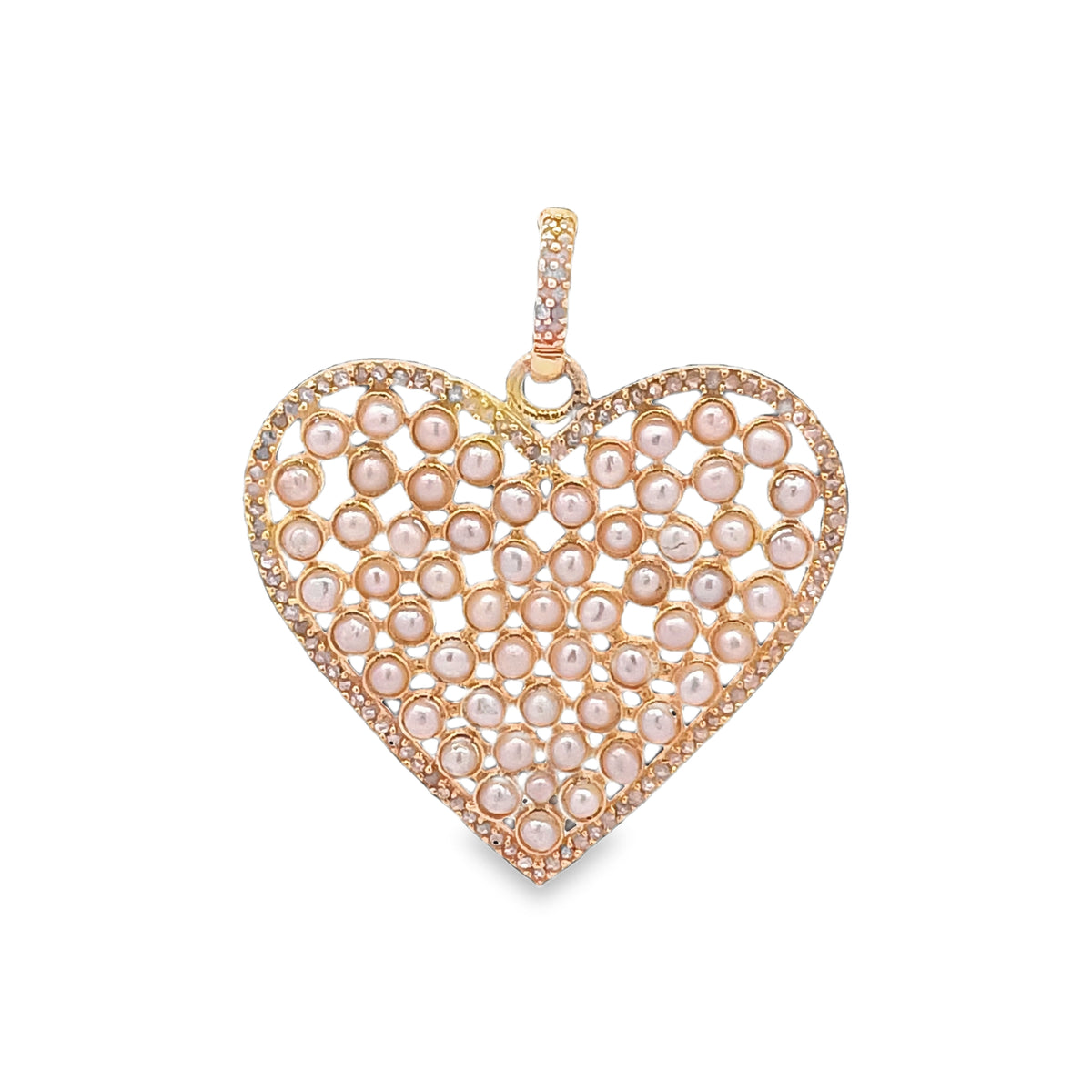 Diamond & Pearl Heart Pendant