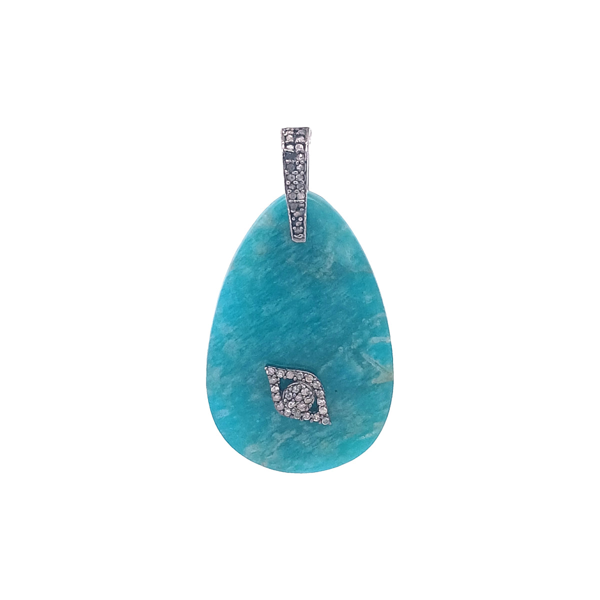 Diamond & Amazonite Pendant