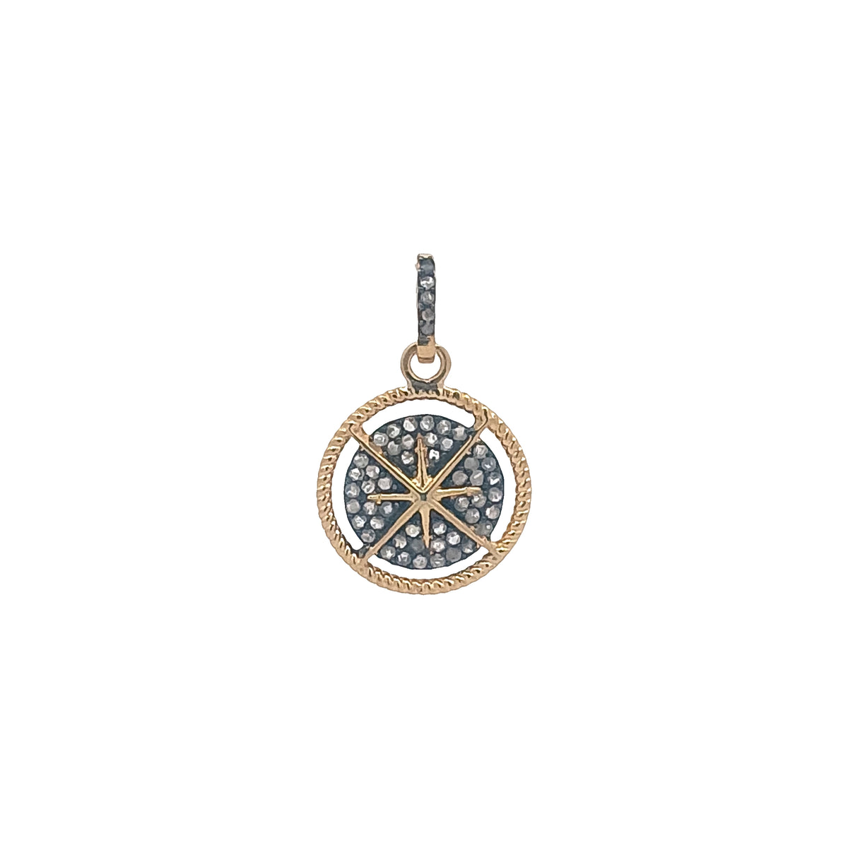 Pave Diamond Compass Charm