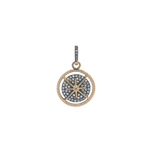 Pave Diamond Compass Charm