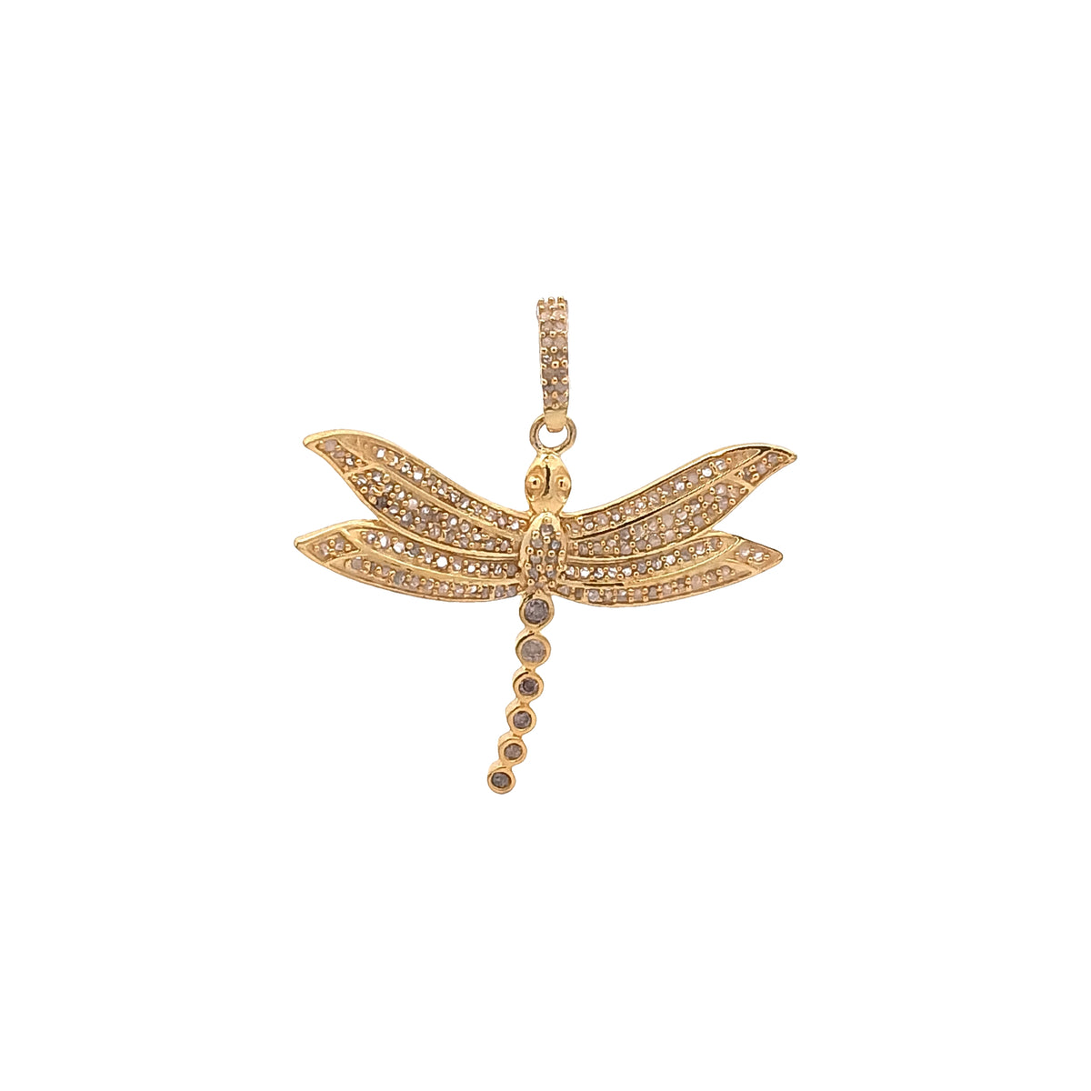 Pave Diamond Dragonfly Pendant