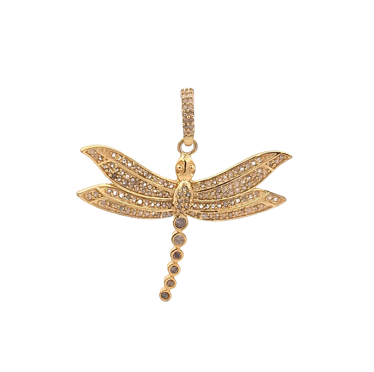 Pave Diamond Dragonfly Pendant