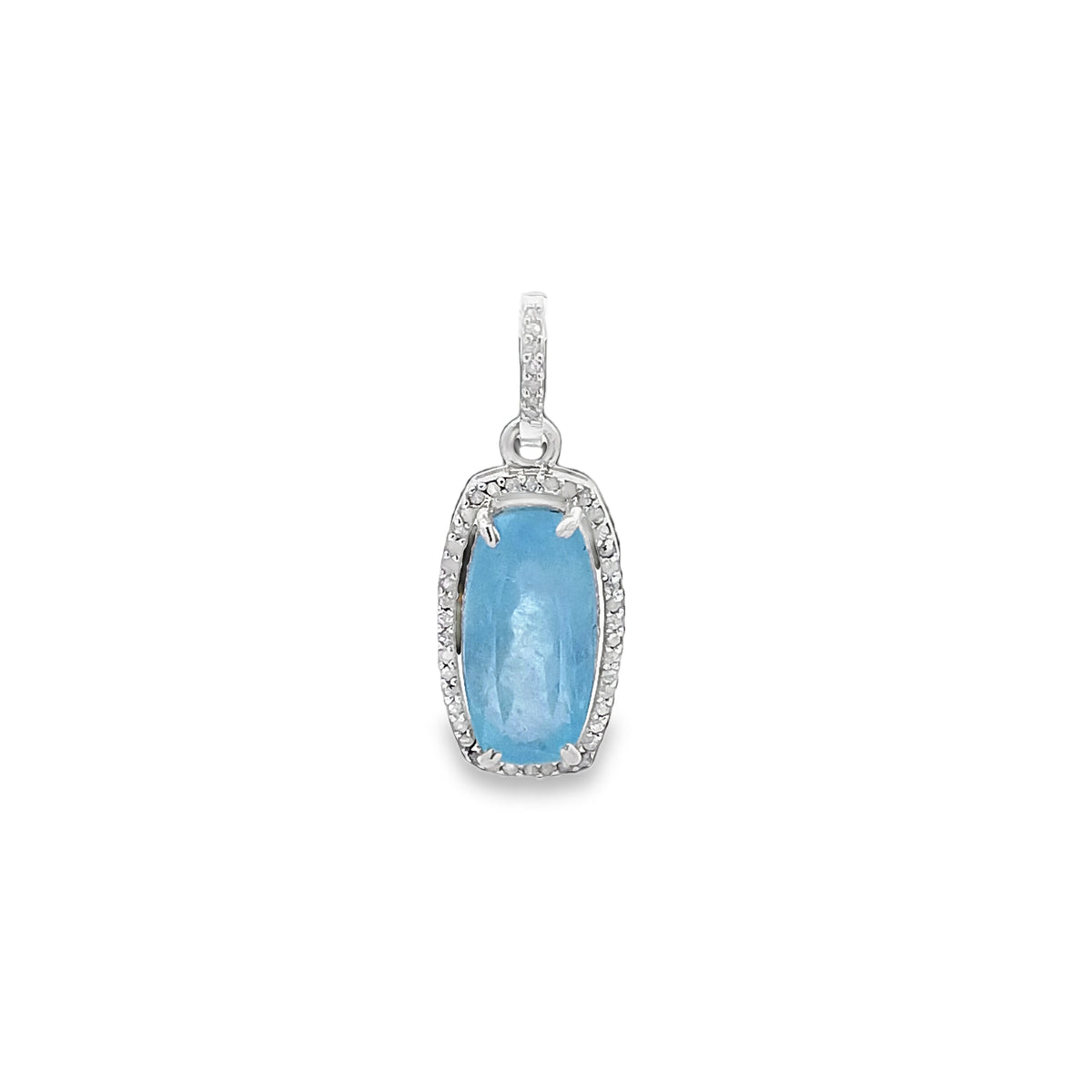 Diamond & Aquamarine Charm