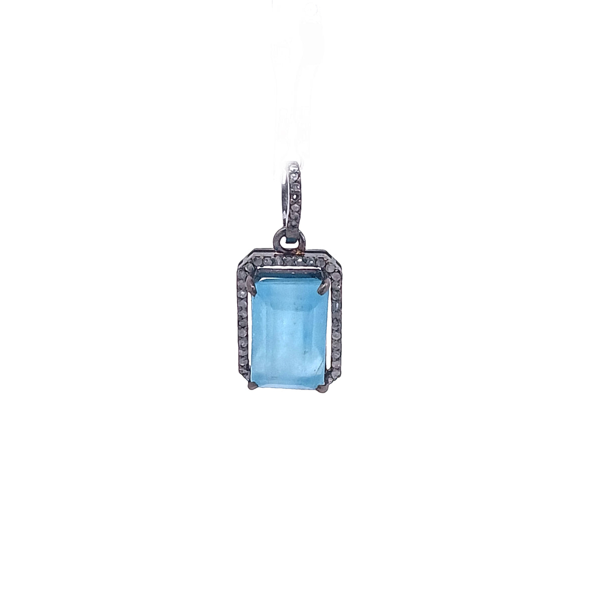 Diamond & Aquamarine Charm