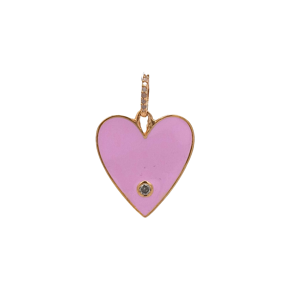Diamond & Enamel Heart Pendant