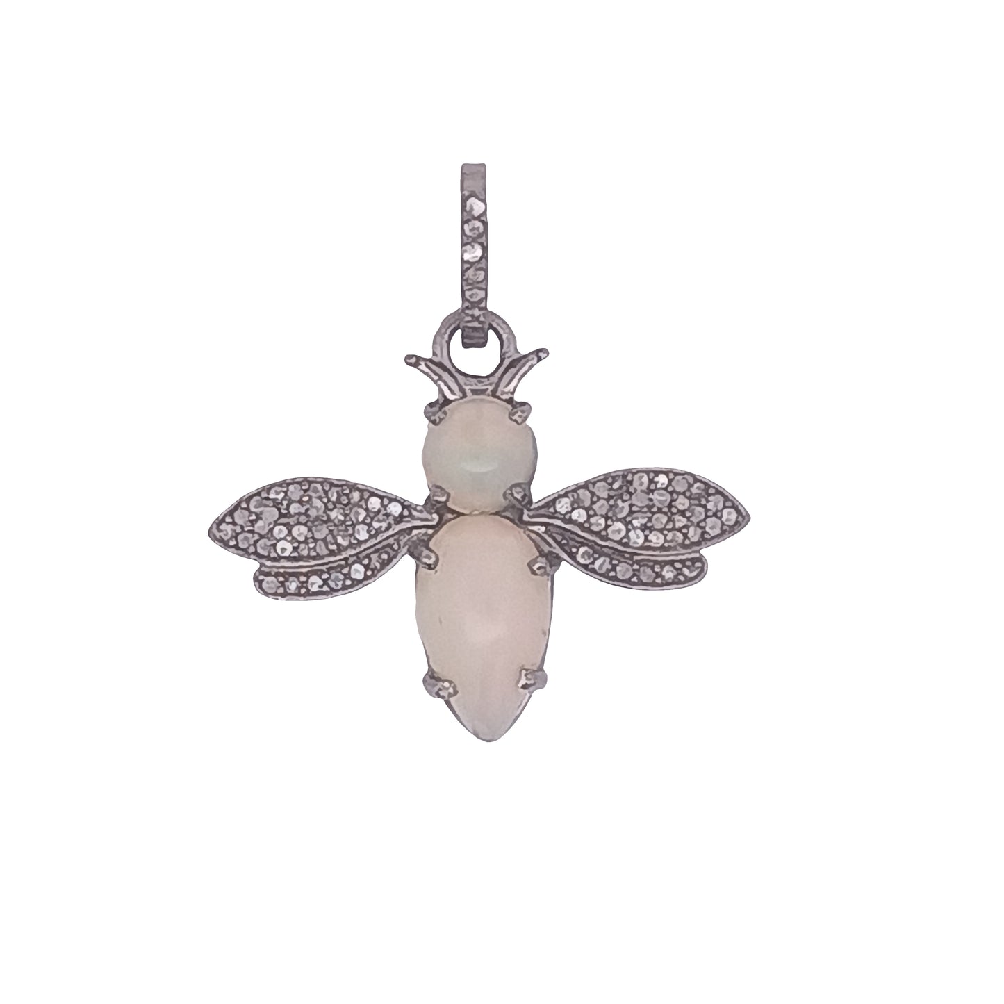 Diamond and Opal & Multi Sapphire Small Bee Charm