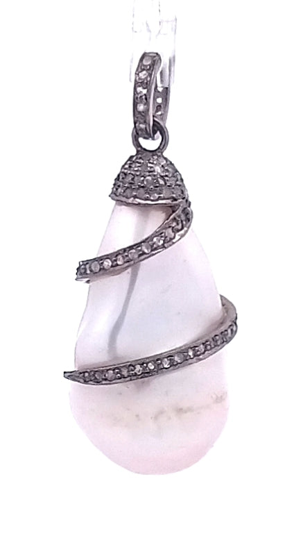 Diamond and Pearl Pendant