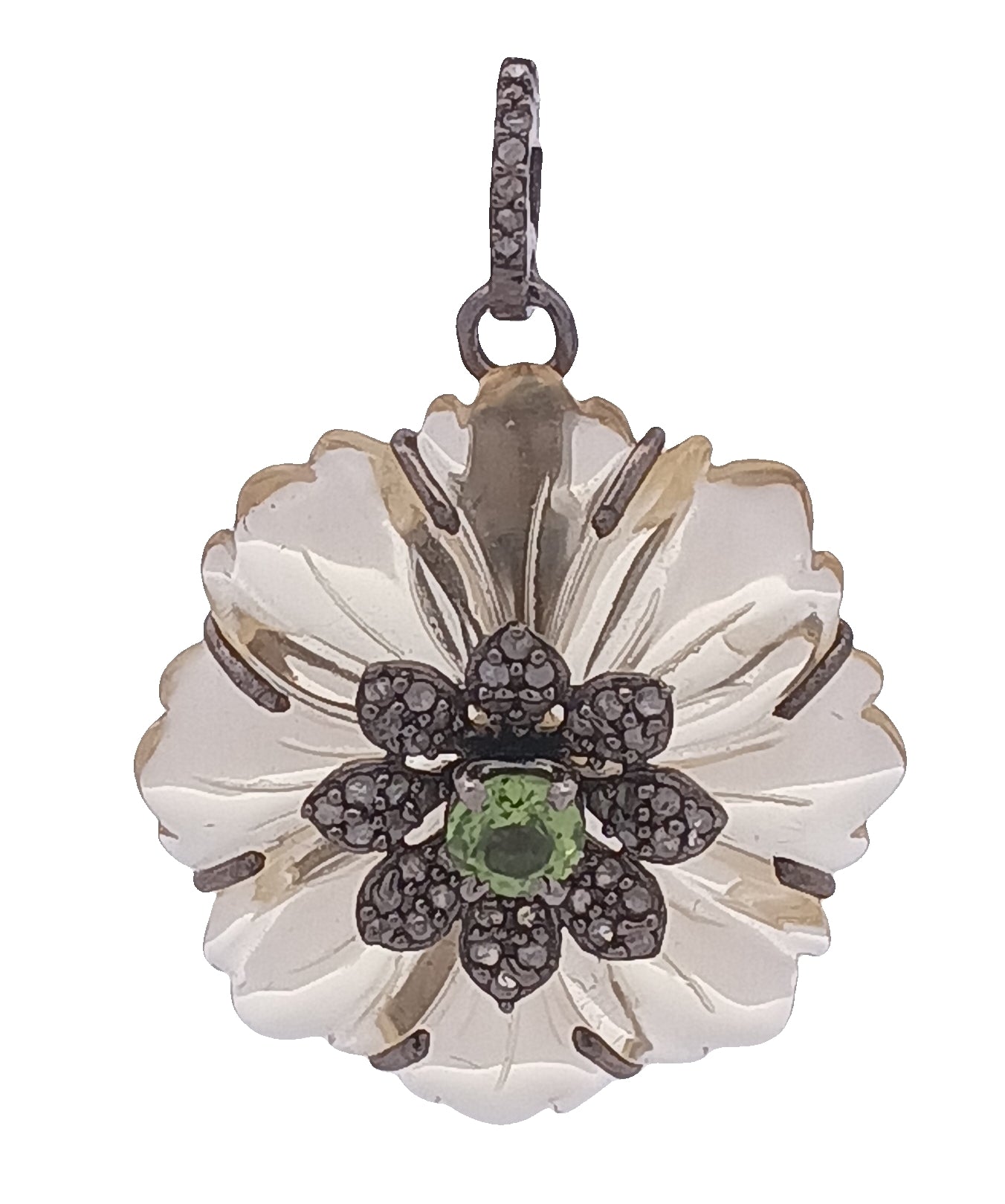 DIAMOND FLOWER STONE PENDANT
