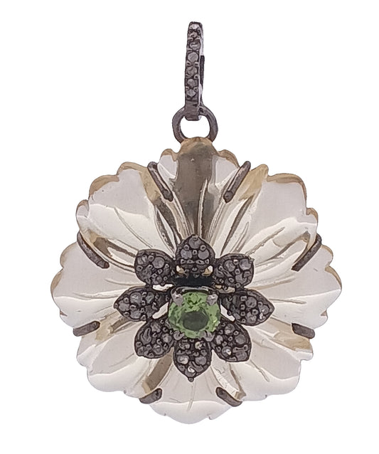 DIAMOND FLOWER STONE PENDANT