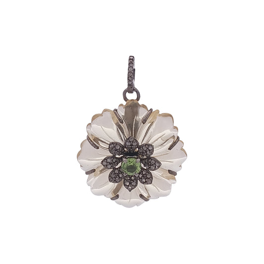 DIAMOND FLOWER STONE PENDANT
