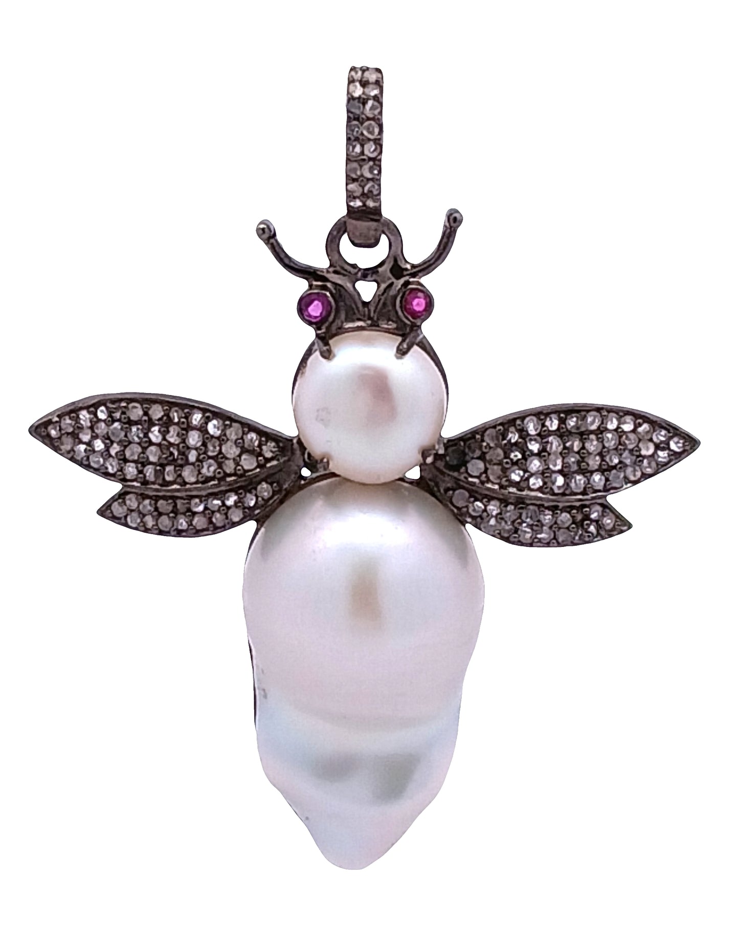 Diamond and Pearl Bee Pendant