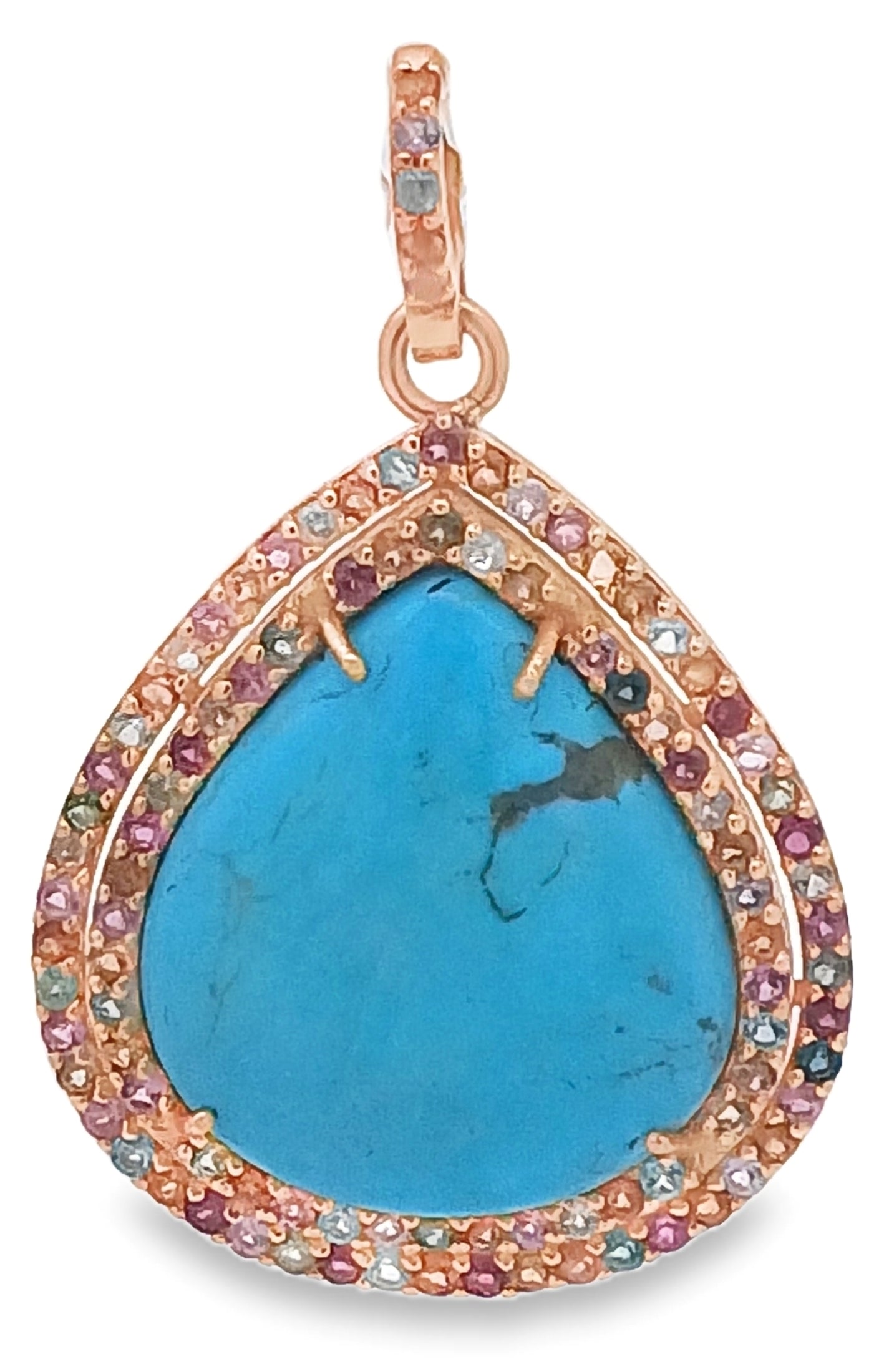 Tourmaline & Turquoise Pendant