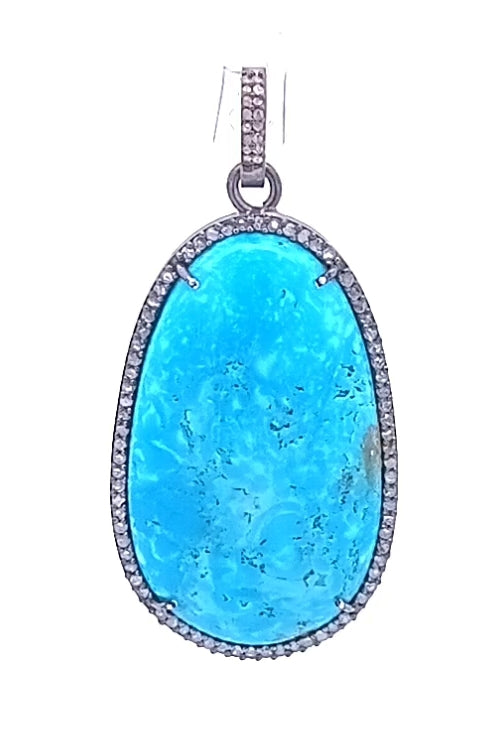 Diamond & Turquoise Pendant
