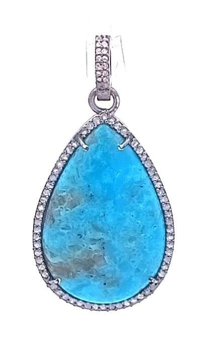 Diamond & Turquoise Pendant