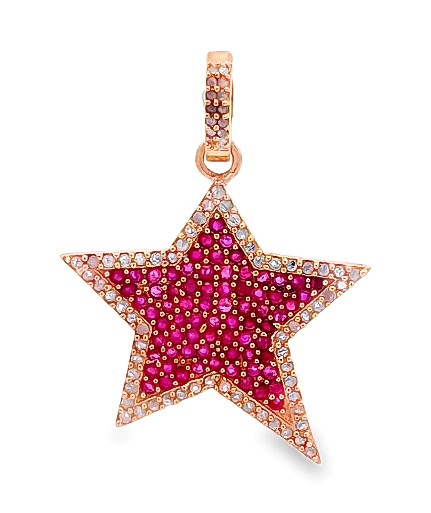 Star Diamond Ruby Pendant