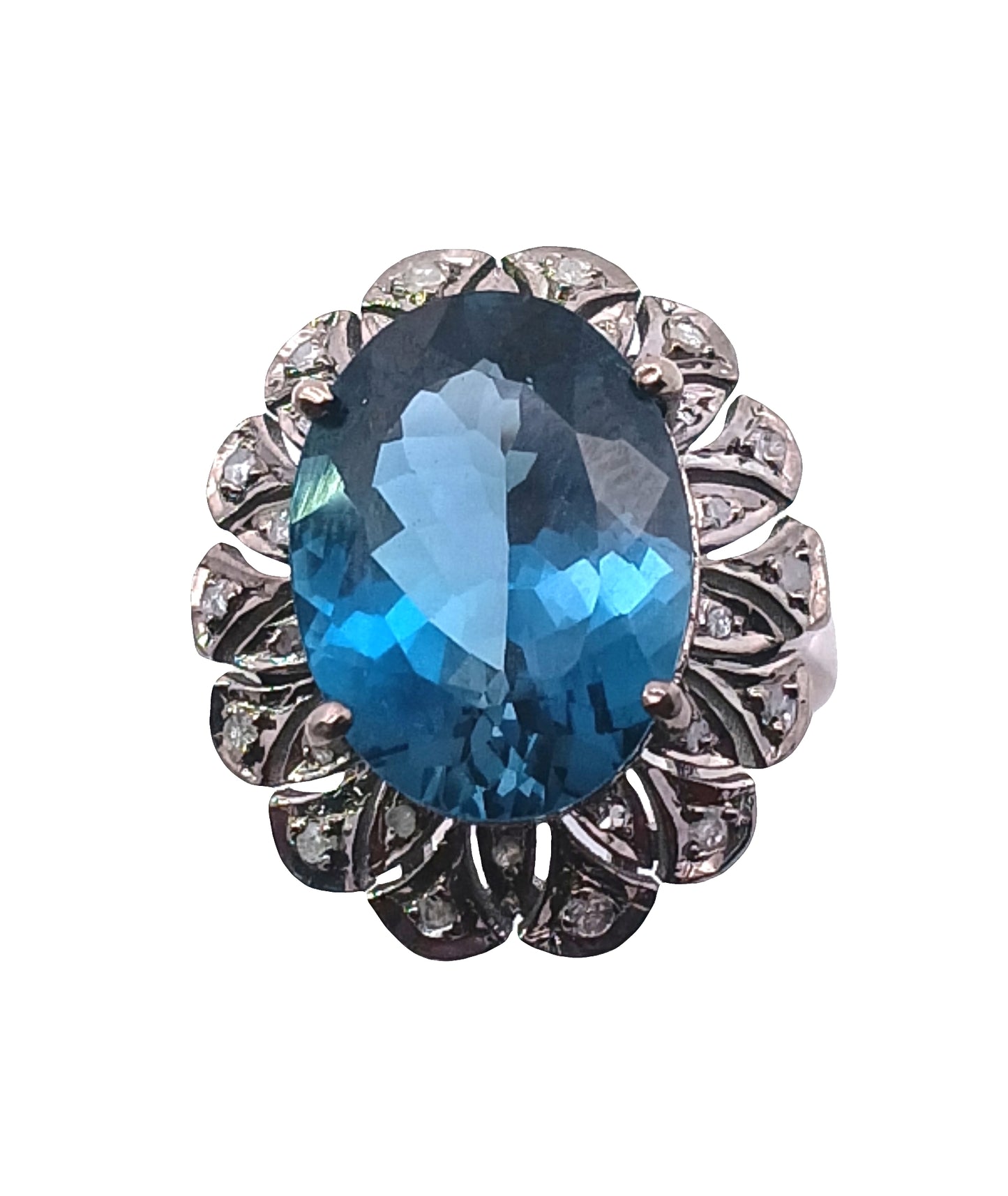 Diamond and Gemstone Cocktail Ring