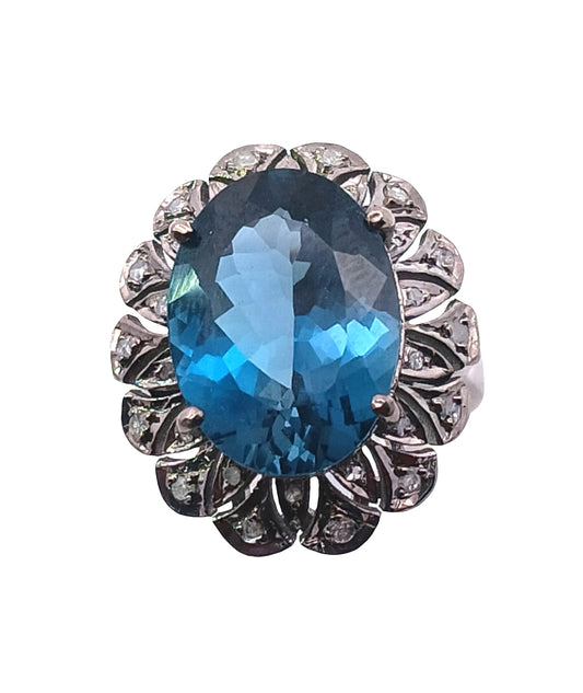 Diamond and Gemstone Cocktail Ring